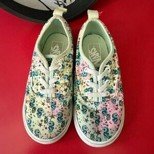 Vans Green and Pink seahorse Sneakers Casual Canvas